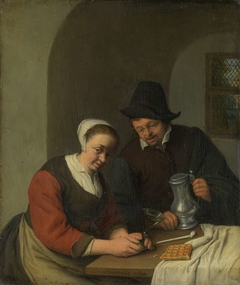 A confidential chat by Adriaen van Ostade