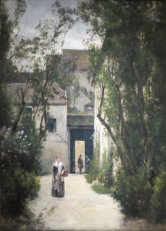 A Courtyard on the rue de la Fontenelle by Stanislas Lépine