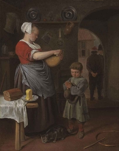 A kitchen interior by Jan Steen