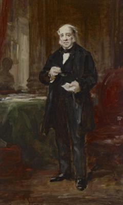A Portrait Study of a Gentleman Standing in an Interior by Daniel Macnee