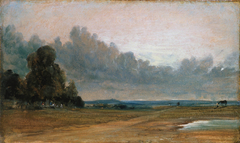 A View on Hampstead Heath with Harrow in the Distance by John Constable