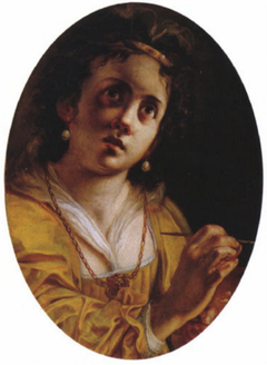 Allegory of painting (oval) by Artemisia Gentileschi