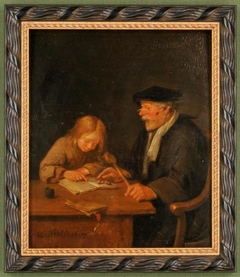 An Old Teacher and his Pupil by Quirijn van Brekelenkam