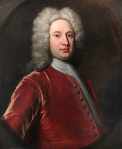 An Unknown Gentleman in an Orange-Red Coat by Anonymous