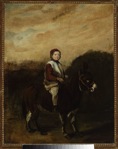 Artist’s son on a donkey by Piotr Michałowski