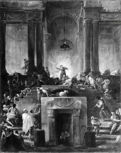 Austreibung der Händler aus dem Tempel by Hubert Robert