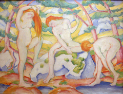 bathing girls by Franz Marc