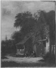 Bauernhaus unter Bäumen by Roelof Jansz van Vries