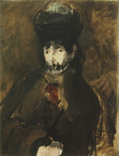 Berthe Morisot à la voilette by Edouard Manet