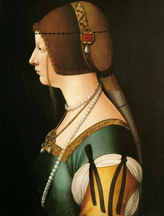 Bianca Maria Sforza (1472-1510), Kaiserin, Profilbildnis by Anonymous