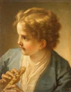 Boy with a Flute by Benedetto Luti