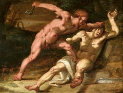 Cain slaying Abel. by Abraham Bloemaert