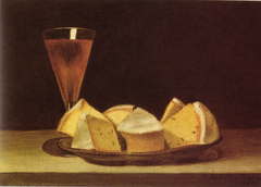 Cake and Wine Glass by Rubens Peale