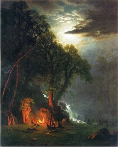 Campfire Site, Yosemite by Albert Bierstadt