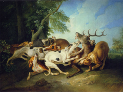 Cerf aux abois by Alexandre-François Desportes