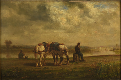 Chevaux de halage by Jules Jacques Veyrassat