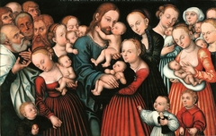 Christ blessing the children. by Lucas Cranach the Elder