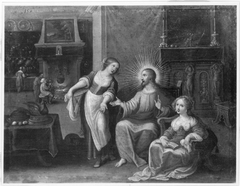 Christus bei Maria und Martha by Frans Francken III