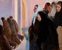 Communion in the church of Skagen. by Anna Ancher