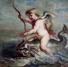 Cupid on a dolphin by Erasmus Quellinus II