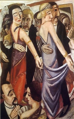 Dancing bar in baden-baden by Max Beckmann