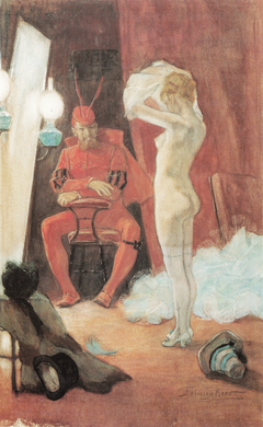 Dans les coulisses by Félicien Rops