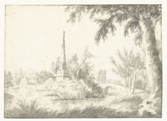 De mijlpaal bij Amstelveen by Unknown Artist