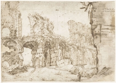 De ruïnes van het Colosseum, van binnen gezien, Rome by Gerard ter Borch I