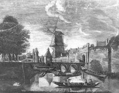 De Tolsteegpoort met omgeving te Utrecht by Anoniem Noord-Nederlands