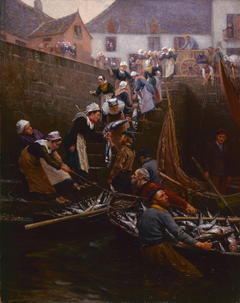 Débarquement du thon à Concarneau by Alfred Guillou