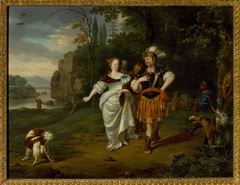 Dido and Aeneas hunting by Ary de Vois