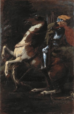 Die drei Reiter II: Hl. Georg by Hans von Marées