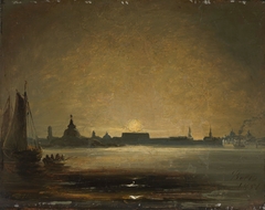 Dresden in Moonlight by Peder Balke