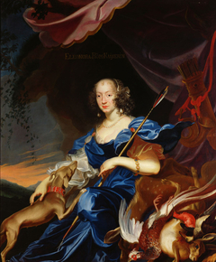 Eleonore von Gonzaga (1628-1686) als Diana, Kaiserin, 3. Gemahlin von Ferdinand III. by Frans Luycx