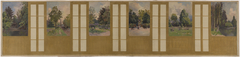 Esquisse pour la mairie de Vincennes : Vue du bois de Vincennes by Paul Schmitt