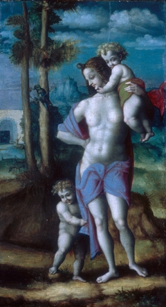 Eve with Cain and Abel by Francesco Bacchiacca