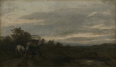 Evening landscape by Antoine Vollon