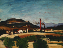 Factories near Mont de Cengle by Paul Cézanne