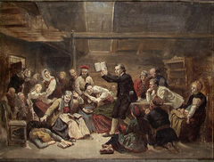 Fanatics. Sketch by Adolph Tidemand