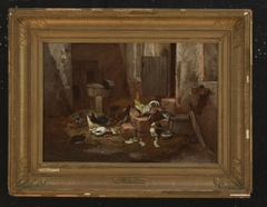 Farmyard with Chickens by Philibert Leon Couturier