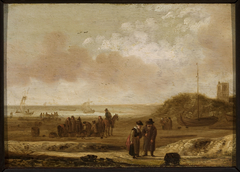 Fishermen at the coast near Scheveningen by Maerten Fransz van der Hulst