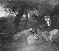 Flock of Sheep in a Wood by Jacob van der Does