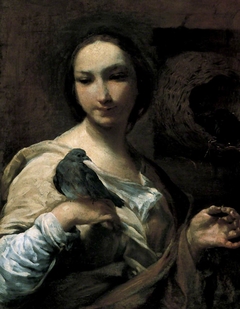 Girl Holding a Dove by Giuseppe Maria Crespi