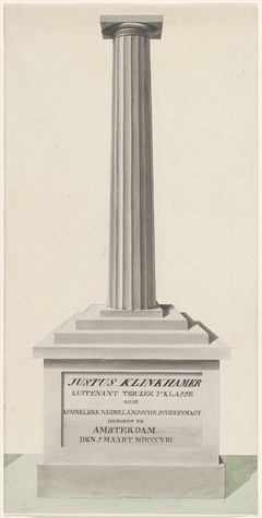 Grafmonument voor Justus Klinkhamer, 1830 by Unknown Artist