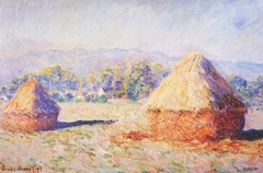 Grainstacks in the Sunlight, Morning Effect by Claude Monet