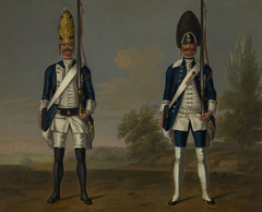 Grenadiers, Infantry Battalion "Schwartzburg-Rudolstadt" (German) and Walloon Grenadiers (Dutch) by David Morier