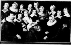 Groepsportret, mogelijk van de familie De Jager by Jan Albertsz Rotius