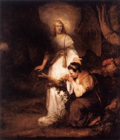 Hagar and the Angel by Carel Fabritius