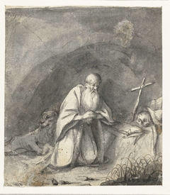 Heilige Hieronymus in de wildernis by Moses ter Borch