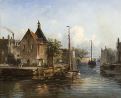 Het Kleinpoortje te Groningen van stadszijde by Albert Jurardus van Prooijen